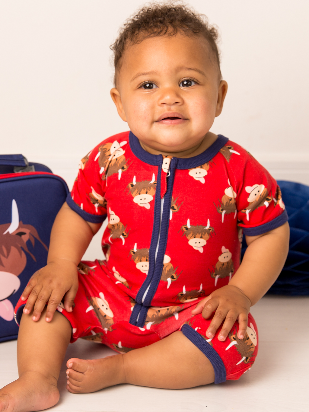 Hamish Highland Cow Summer Romper Playsuit