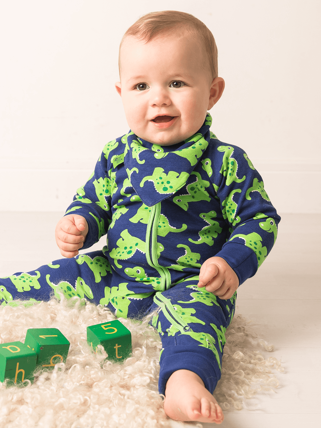 Maple the Dino Zip-Up Romper Playsuit