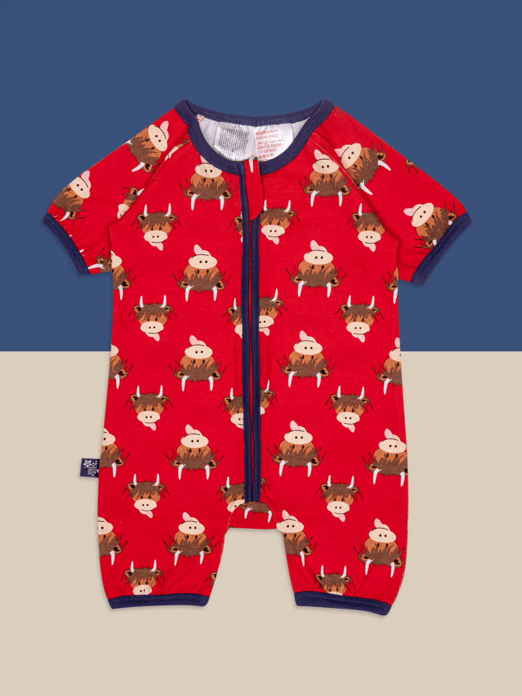 Hamish Highland Cow Summer Romper Playsuit