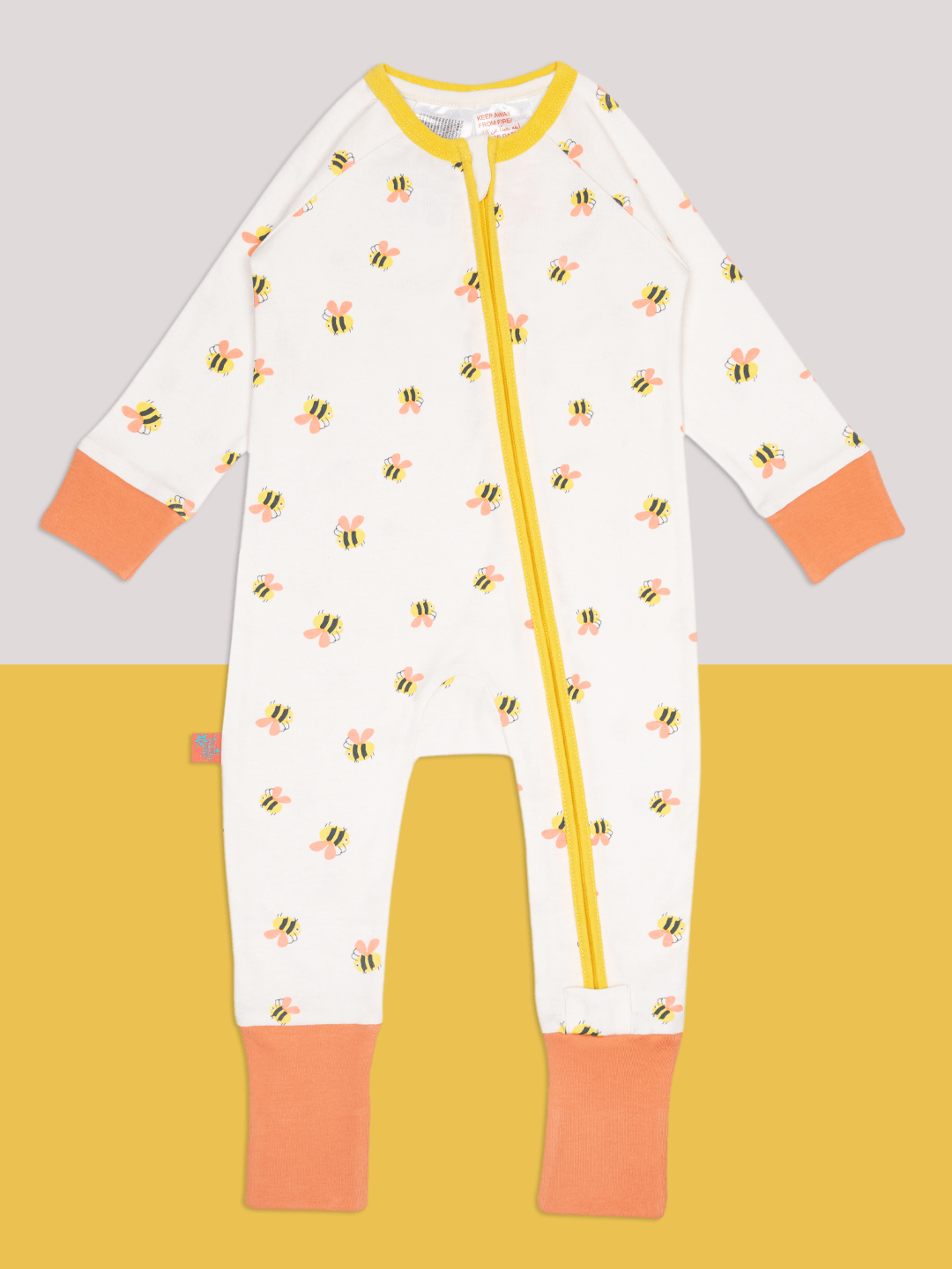 Honey Bee Zip-Up Romper Jumpsuit