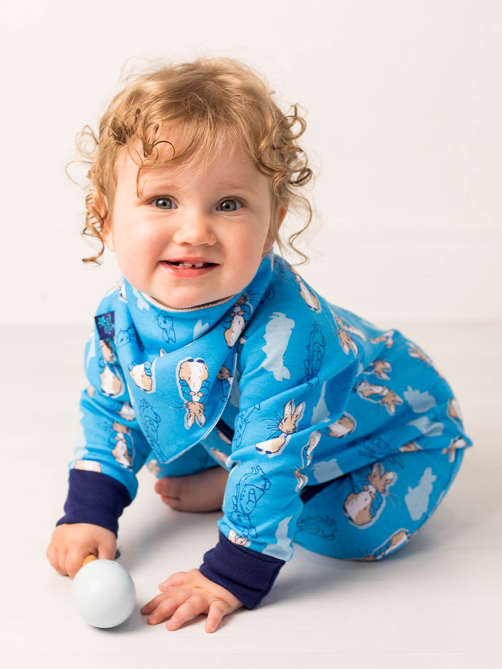 Peter Rabbit Navy Zip-Up Romper Playsuit