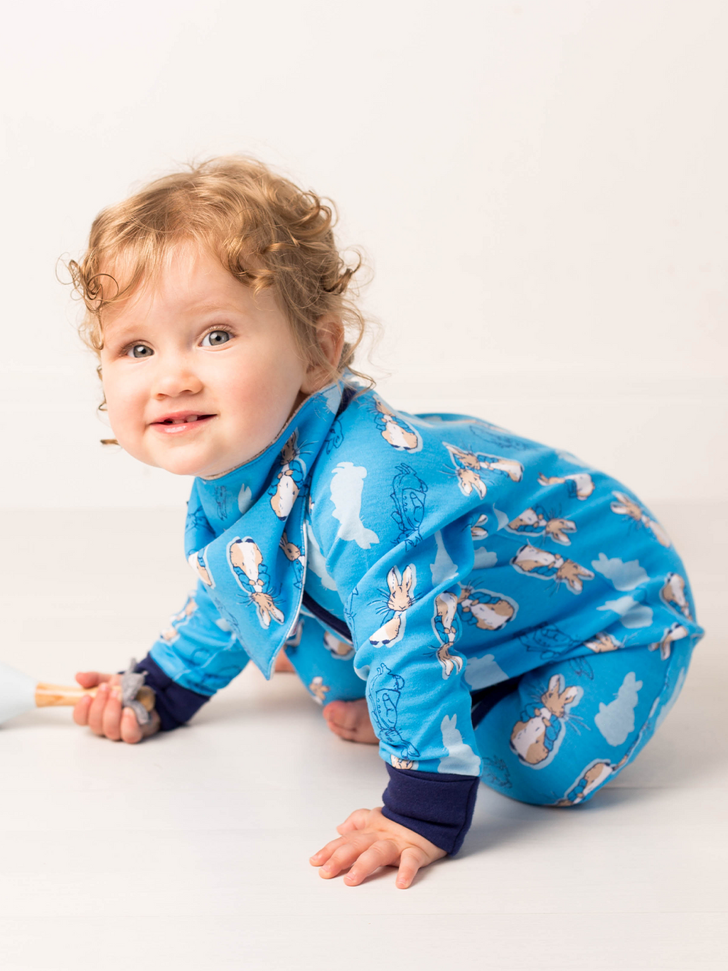 Peter Rabbit Navy Zip-Up Romper Playsuit
