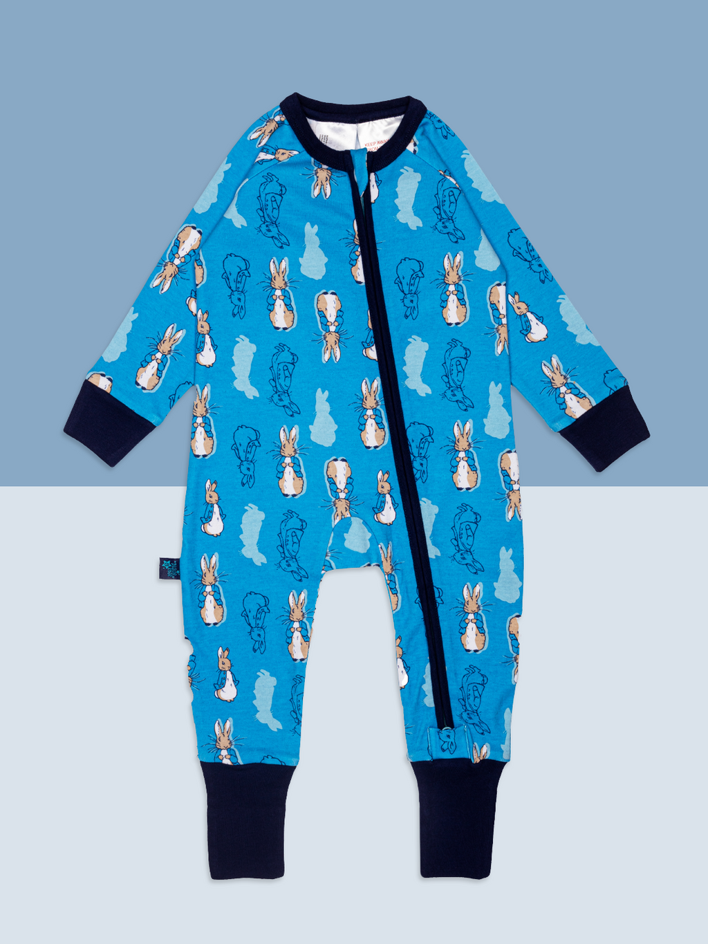 Peter Rabbit Navy Zip-Up Romper Playsuit