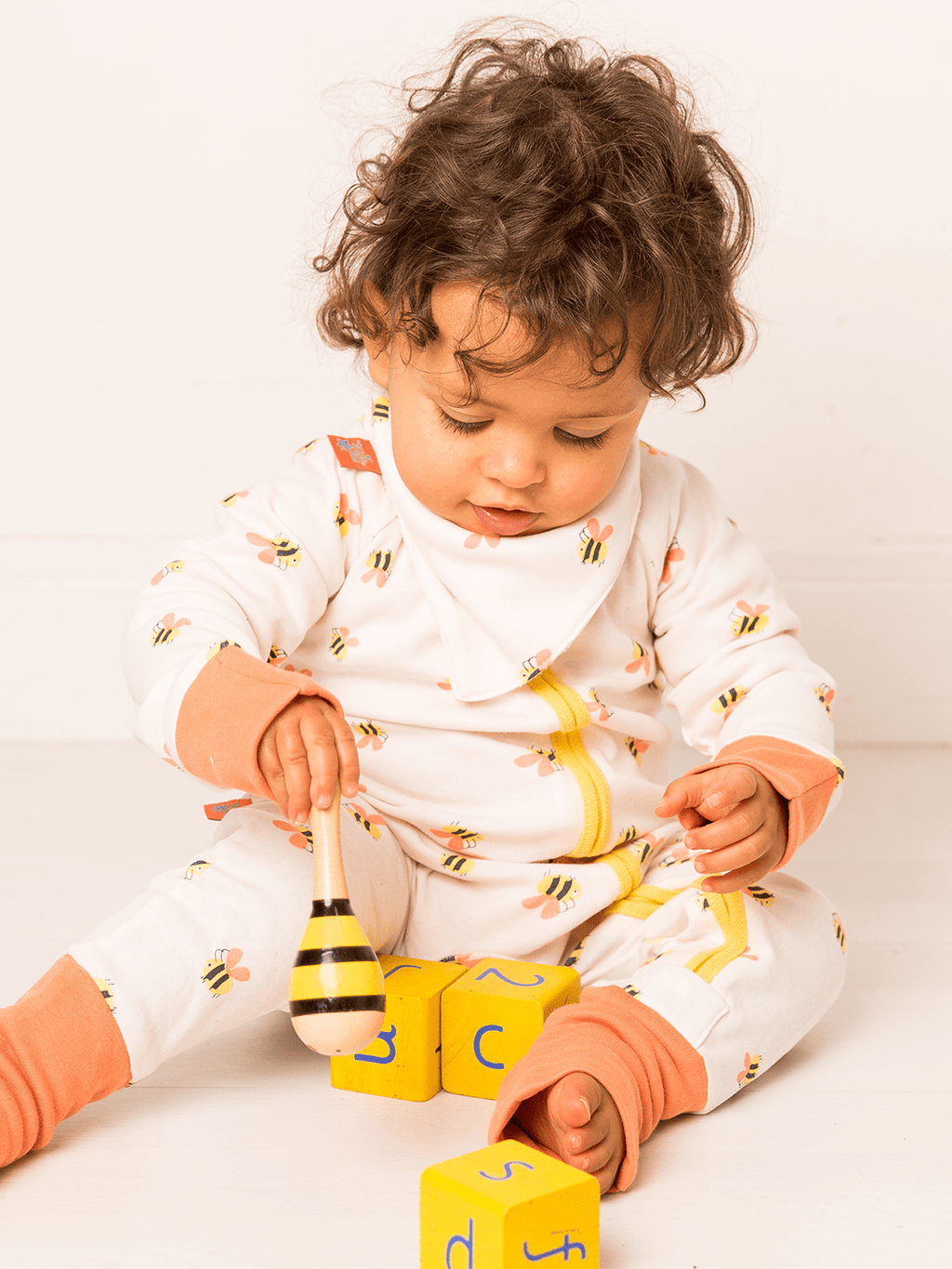Honey Bee Zip-Up Romper Jumpsuit